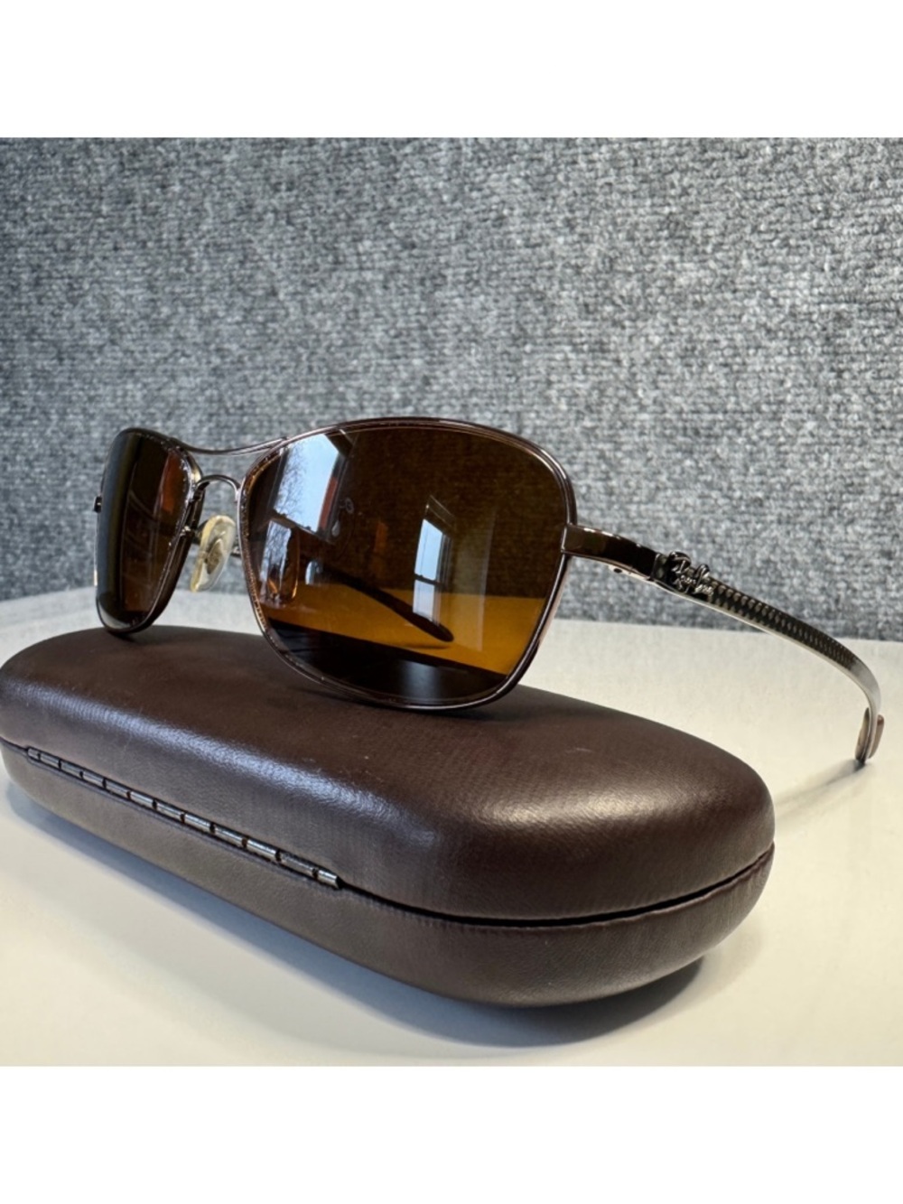 Ray-Ban RB8302 Carbon Fiber Sunglasses 58mm Brown Frame Only RX Lenses Italy